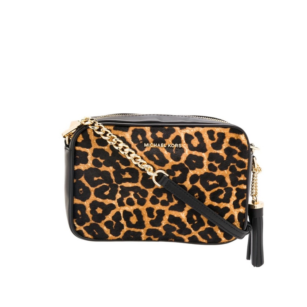 MK leopard crossbody
